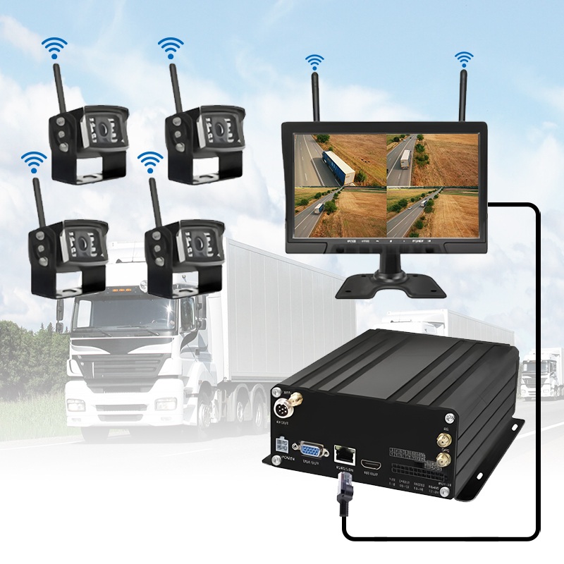 10.1 इन्च 4CH वायरलेस HDD मोबाइल NVR प्रणाली