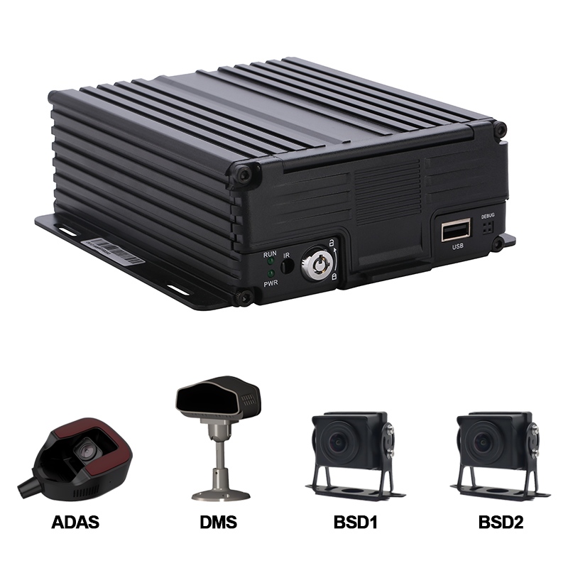 Carleader 4CH AI HDD मोबाइल DVR सपोर्ट ADAS+DMS+BSD सँग स्मार्ट फ्लीट व्यवस्थापन