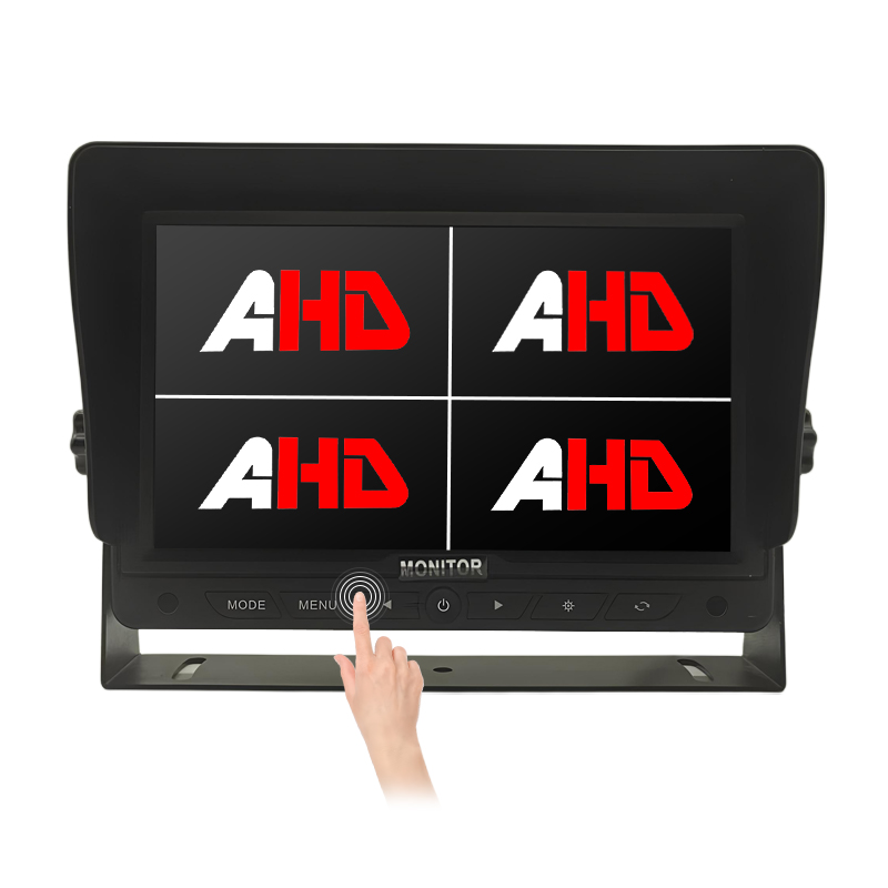 Carleader 7 इन्च क्वाड स्प्लिट स्क्रिन AHD टच बटनहरू रिभर्सिङ मनिटर