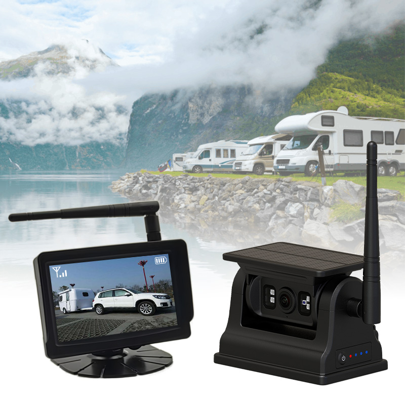 ५ इन्च वायरलेस सोलार पावर रिचार्जेबल म्याग्नेटिक भेहिकल क्यामेरा सिस्टम